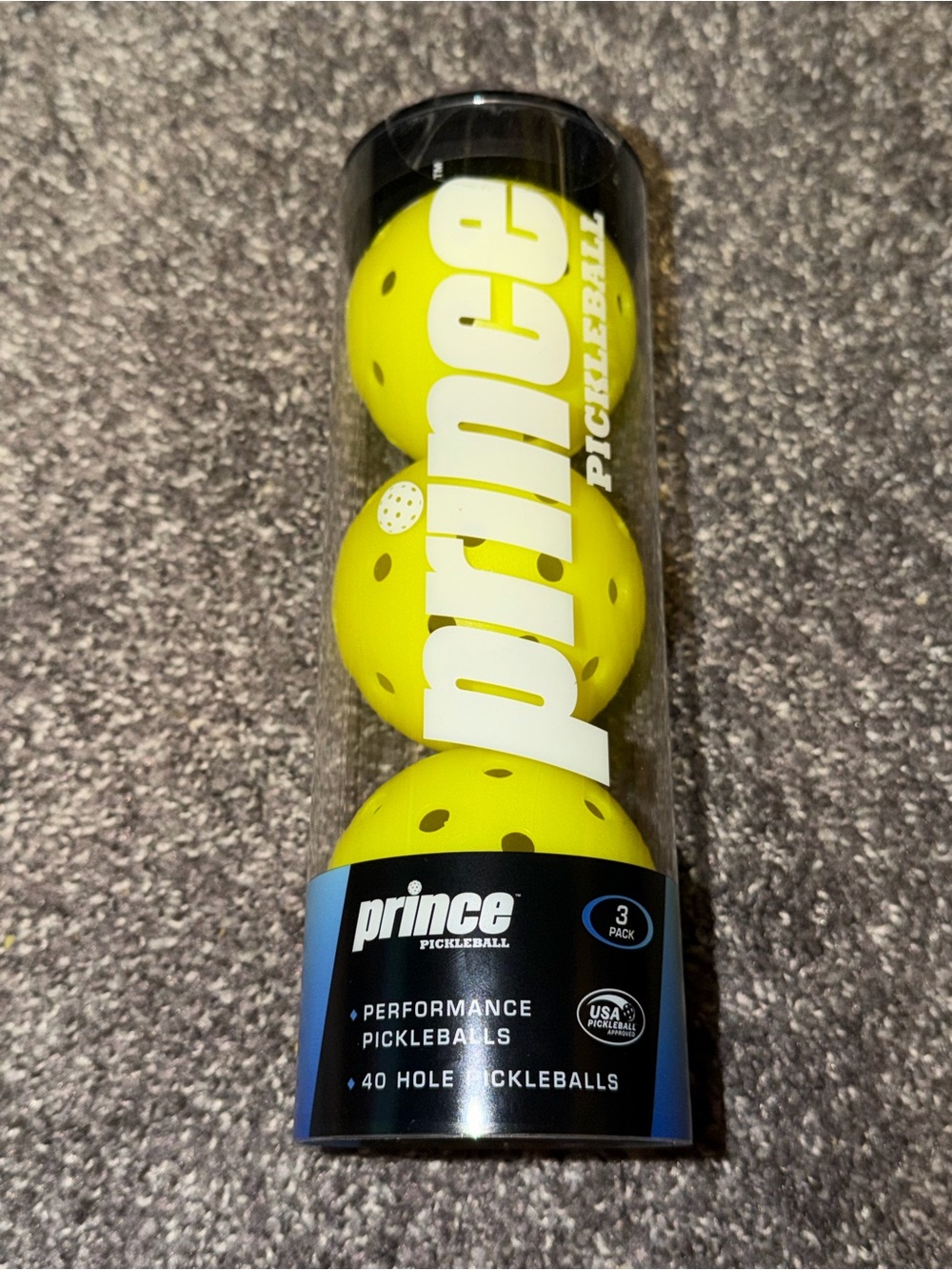 Prince Pickleball 3 Pack Performance USA 40 Hole Set Brand New In Packaging PPB.